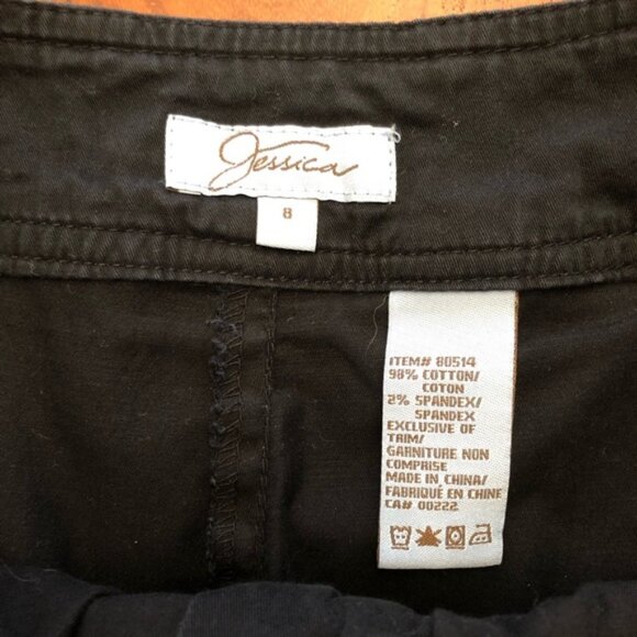 Jessica Y2K Mini Cargo Grunge Medium to Low Rise Black Mini A Line Skirt. Size 8 - Picture 6 of 14